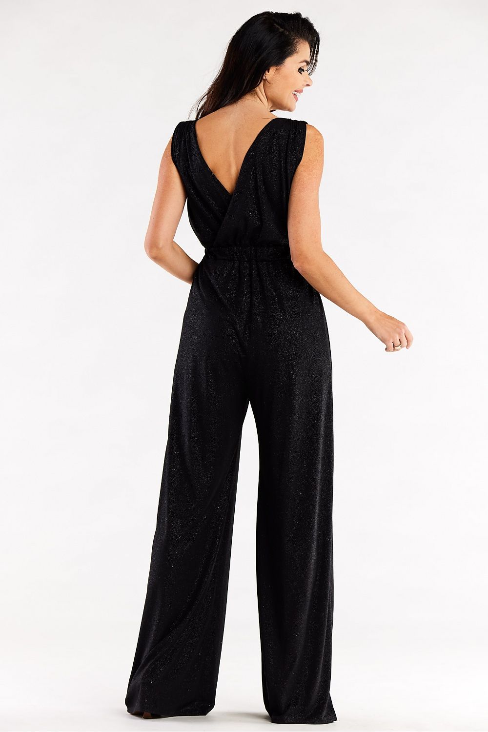 Spandex Jumpsuit with Wide Pants - Michelle & Kenza Co.