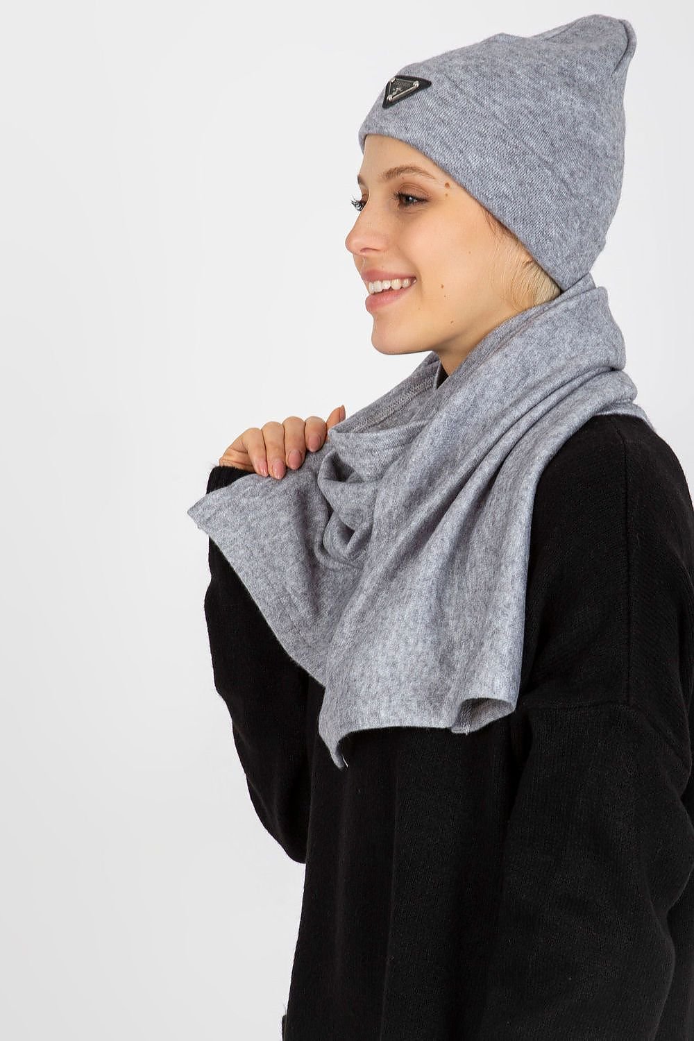 Warm Angora Winter Hat and Scarf Set