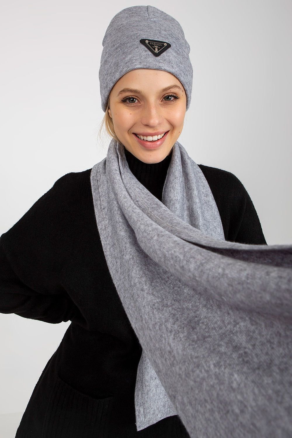 Warm Angora Winter Hat and Scarf Set