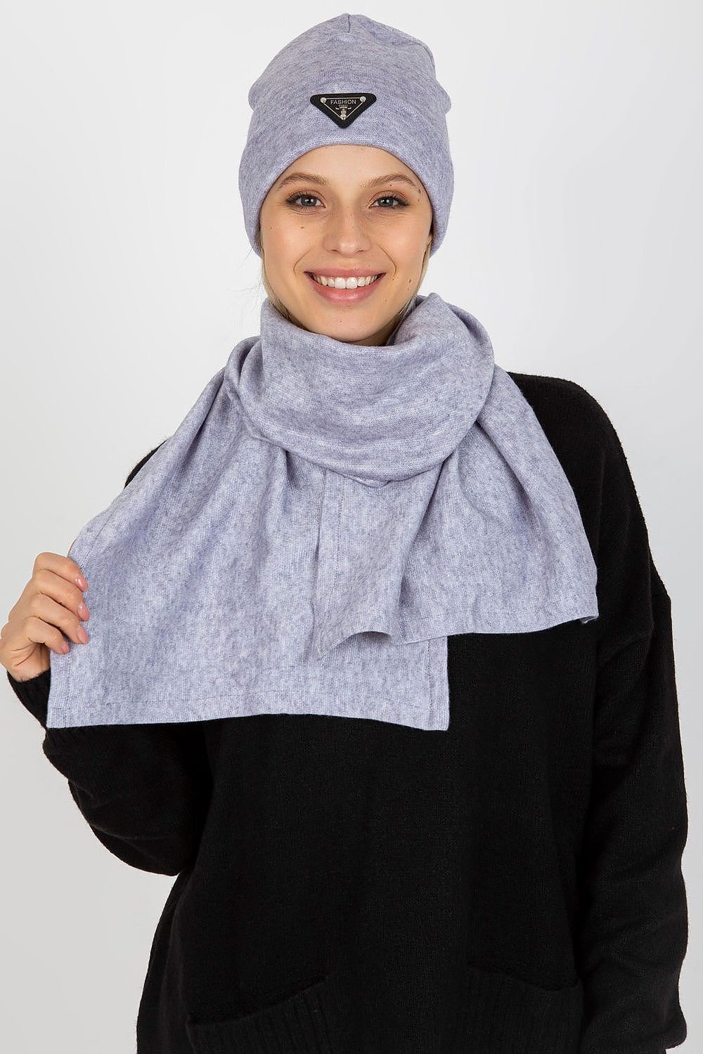 Warm Angora Winter Hat and Scarf Set