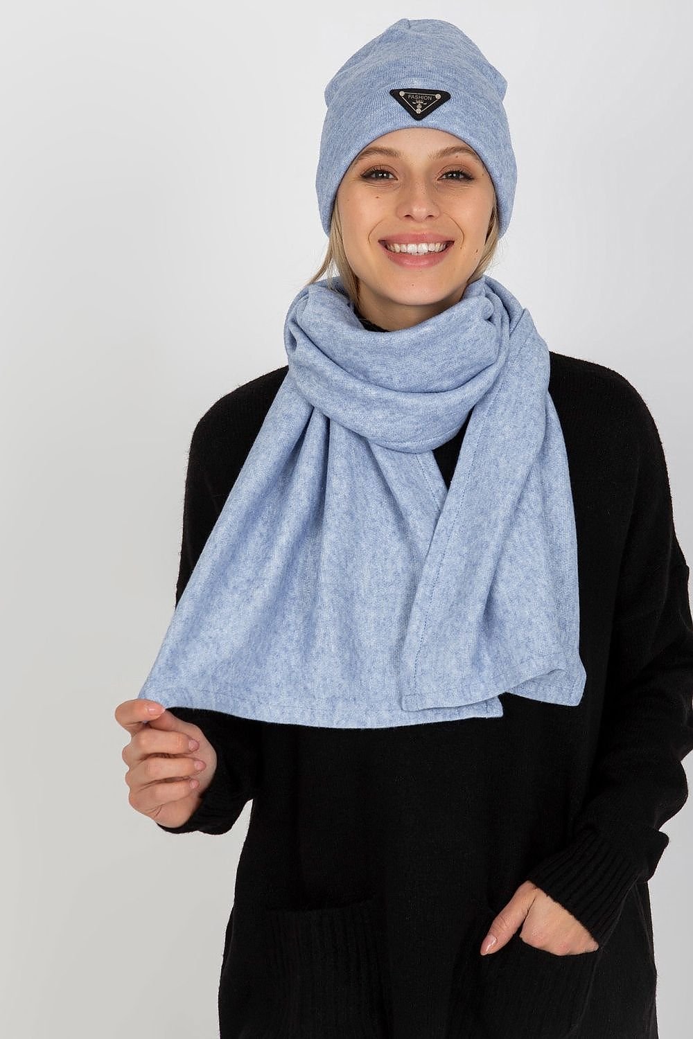 Warm Angora Winter Hat and Scarf Set