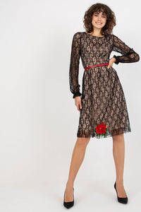 Floral Lace Sleeve Dress