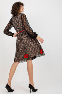 Floral Lace Sleeve Dress