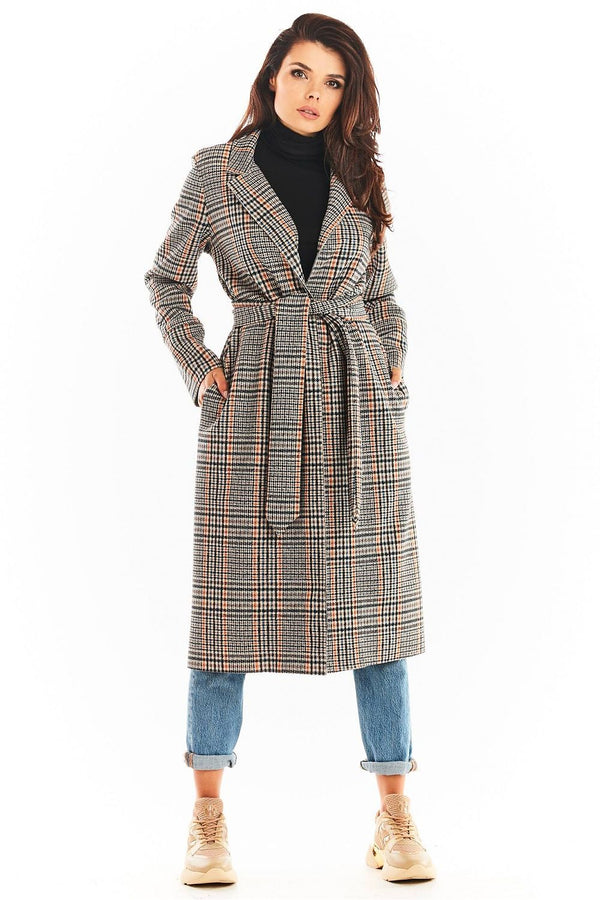 Double Collar Belted Coat