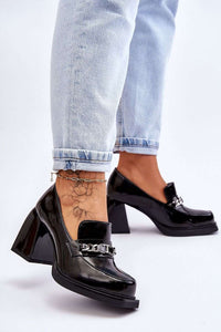 Amelia Eco Leather Chain Pumps