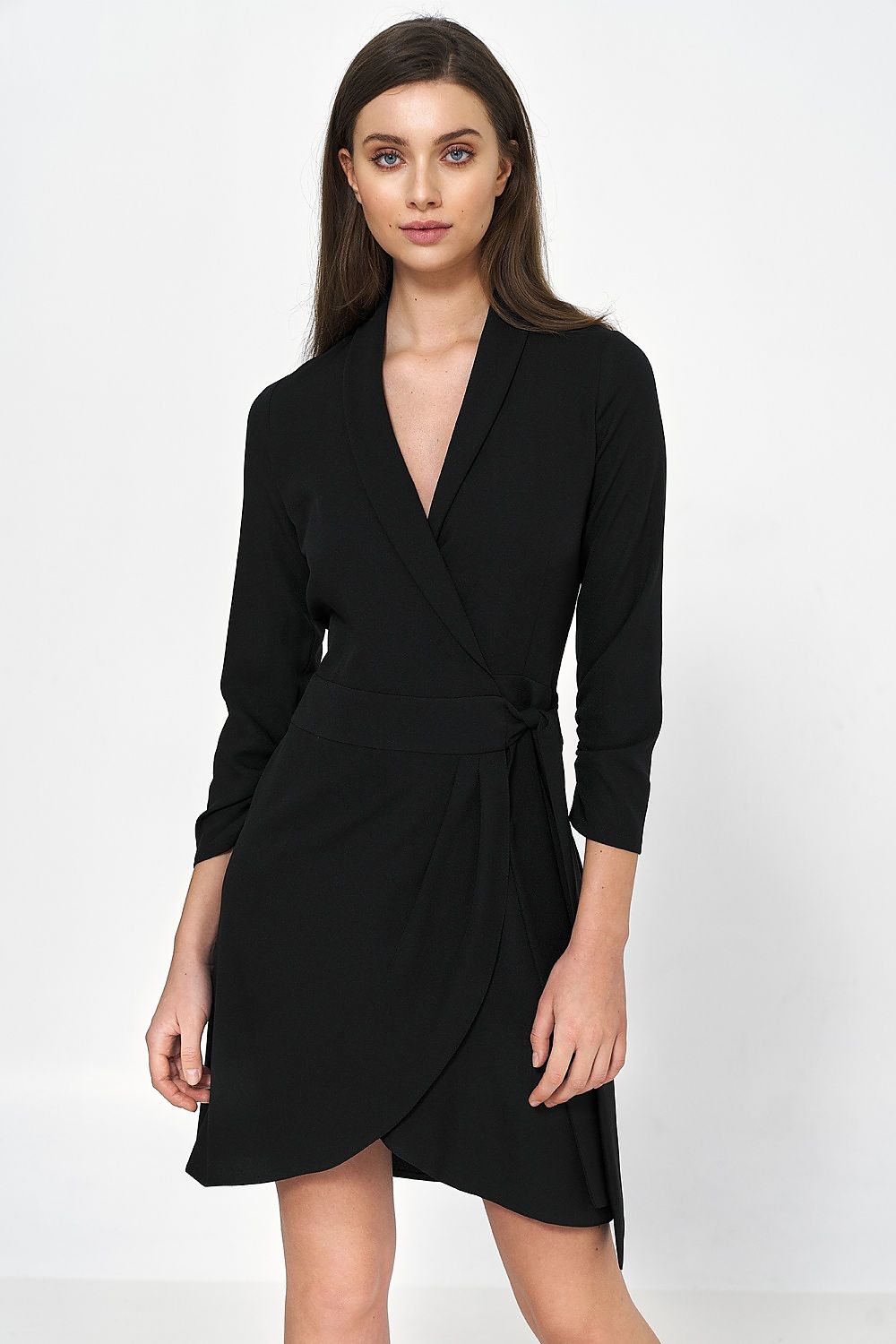 Flattering Envelope Neckline Dress