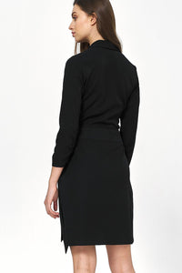 Flattering Envelope Neckline Dress