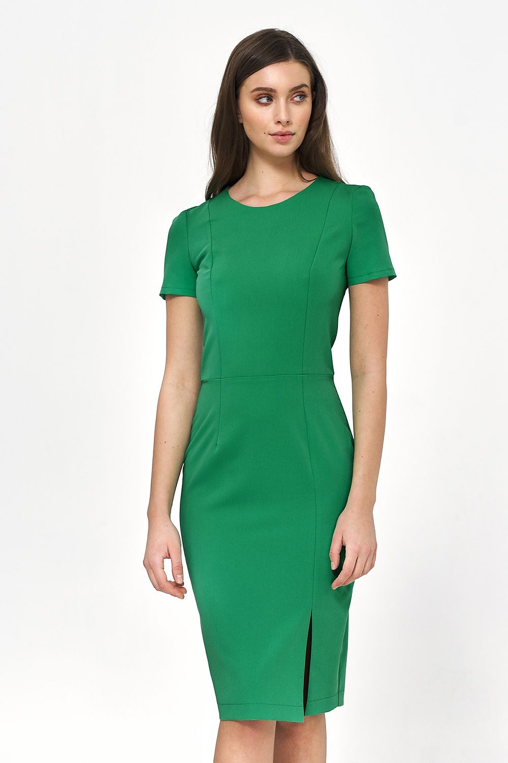 Waist-Cut Minimalist Office Dress