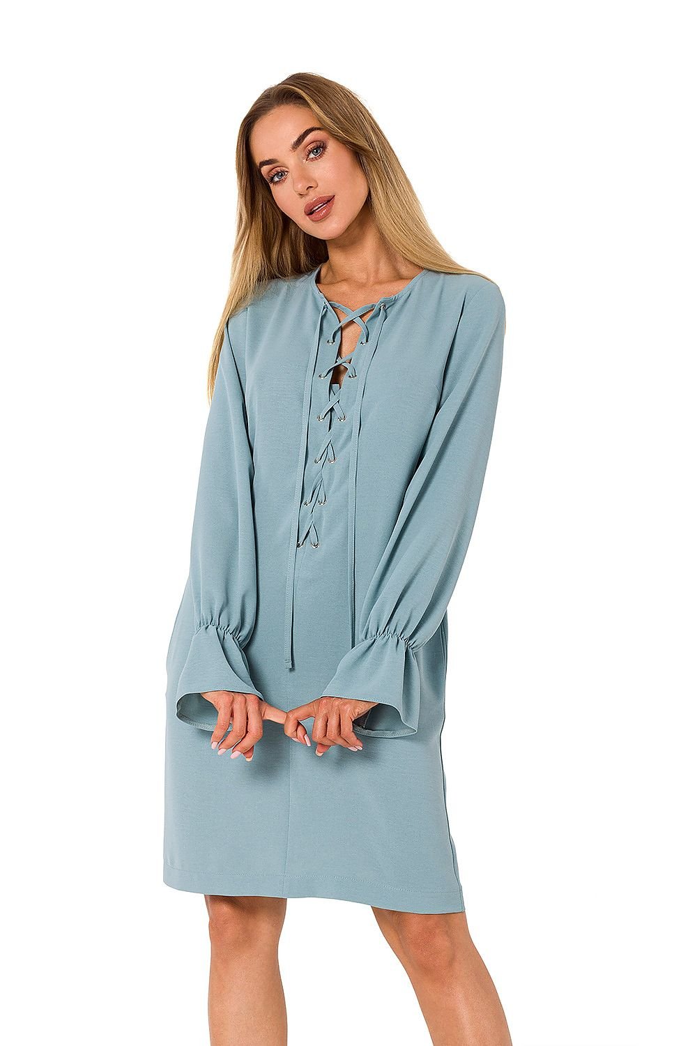 Ruffled Sleeve Daydress with Ties