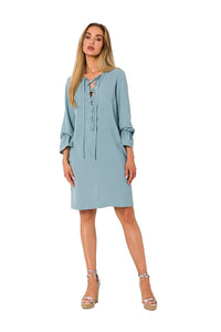 Ruffled Sleeve Daydress with Ties