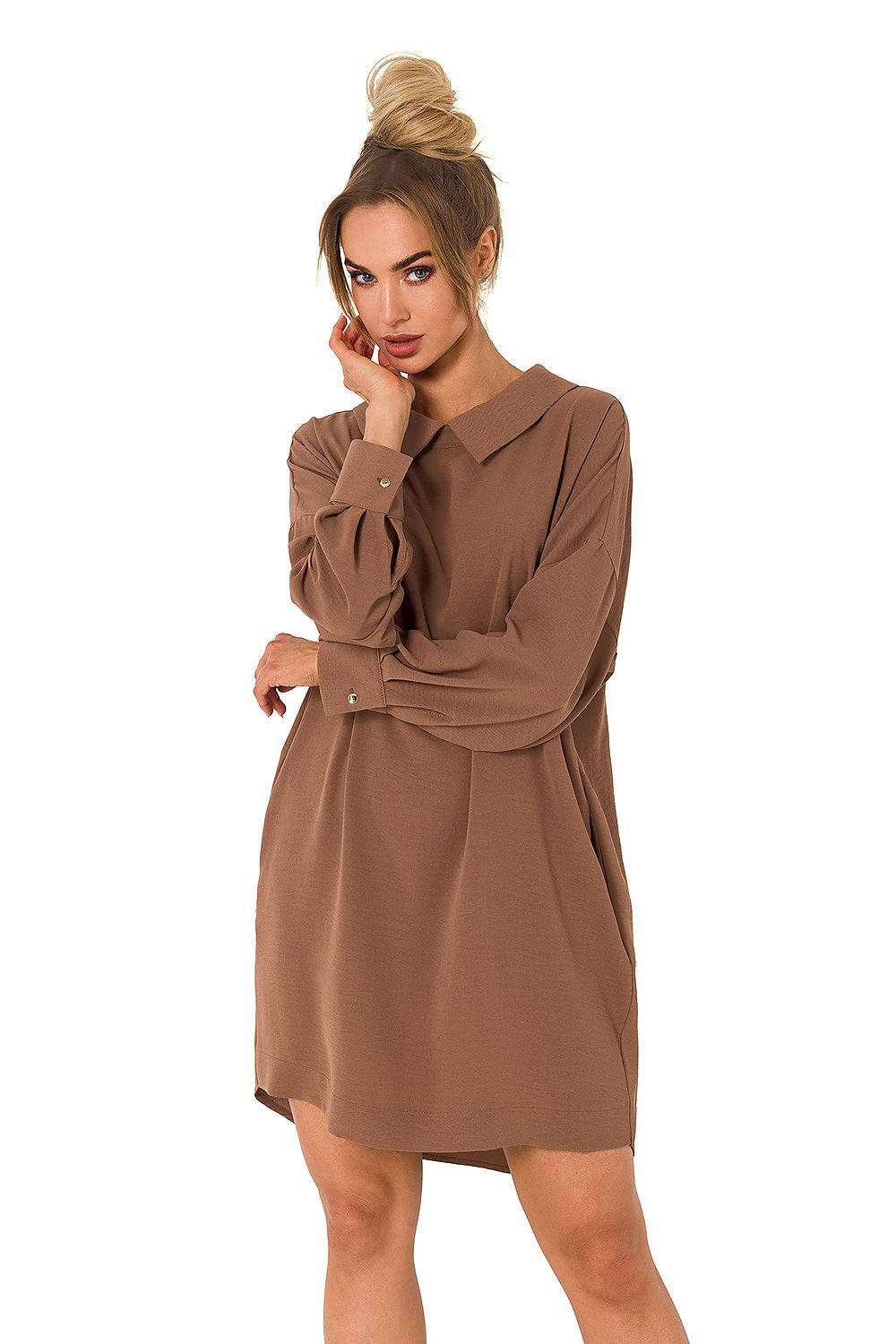 Chic Collar Tunic Dress