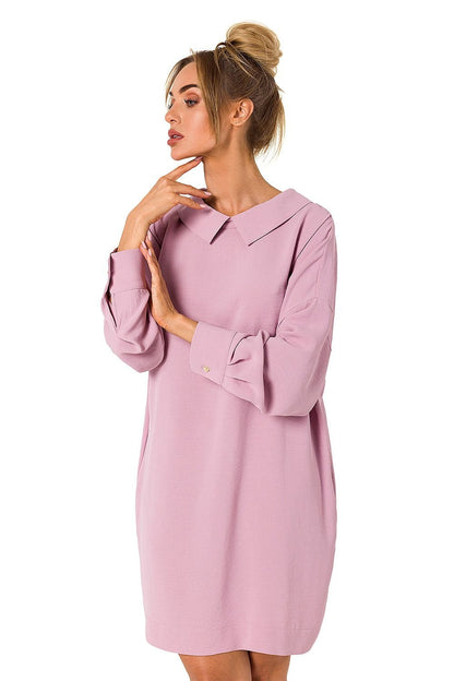 Chic Collar Tunic Dress