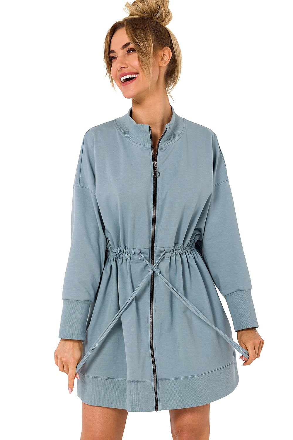 Chic Zippered Tunic Dress