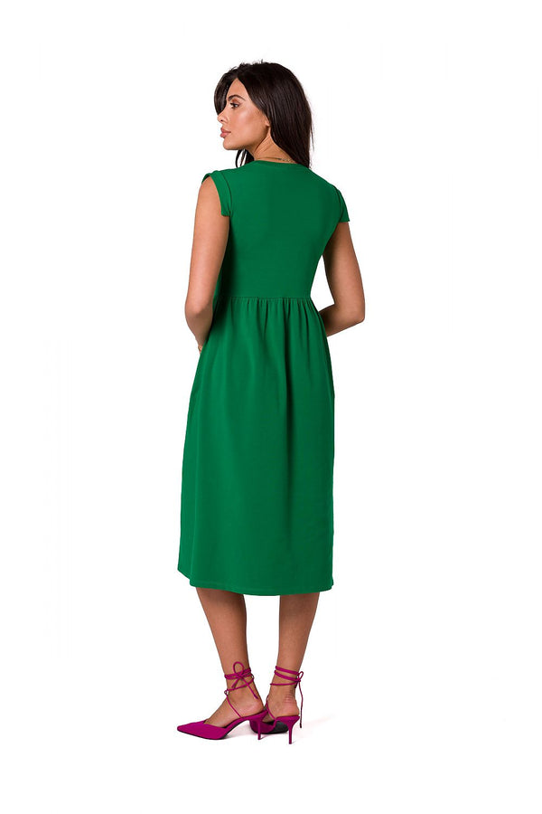 Elevated Waist Midi Dress