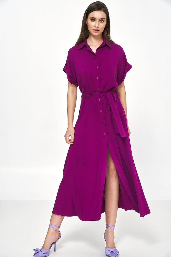 Breathable Viscose Shirt Dress