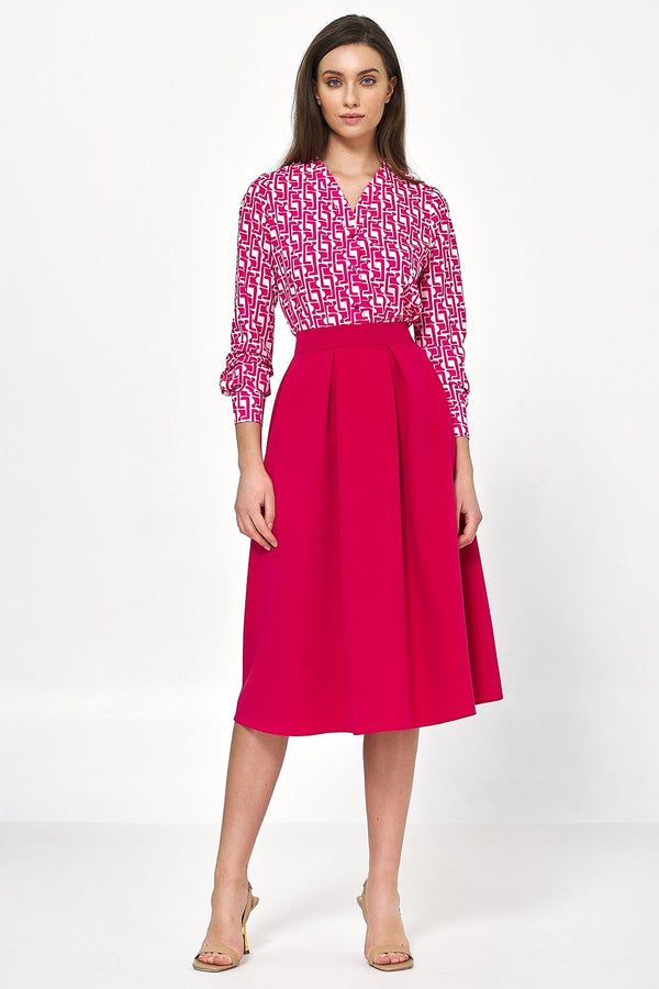 Comfortable Flared Midi Skirt