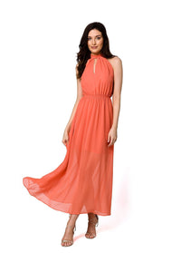 Romantic Halter Midi Dress