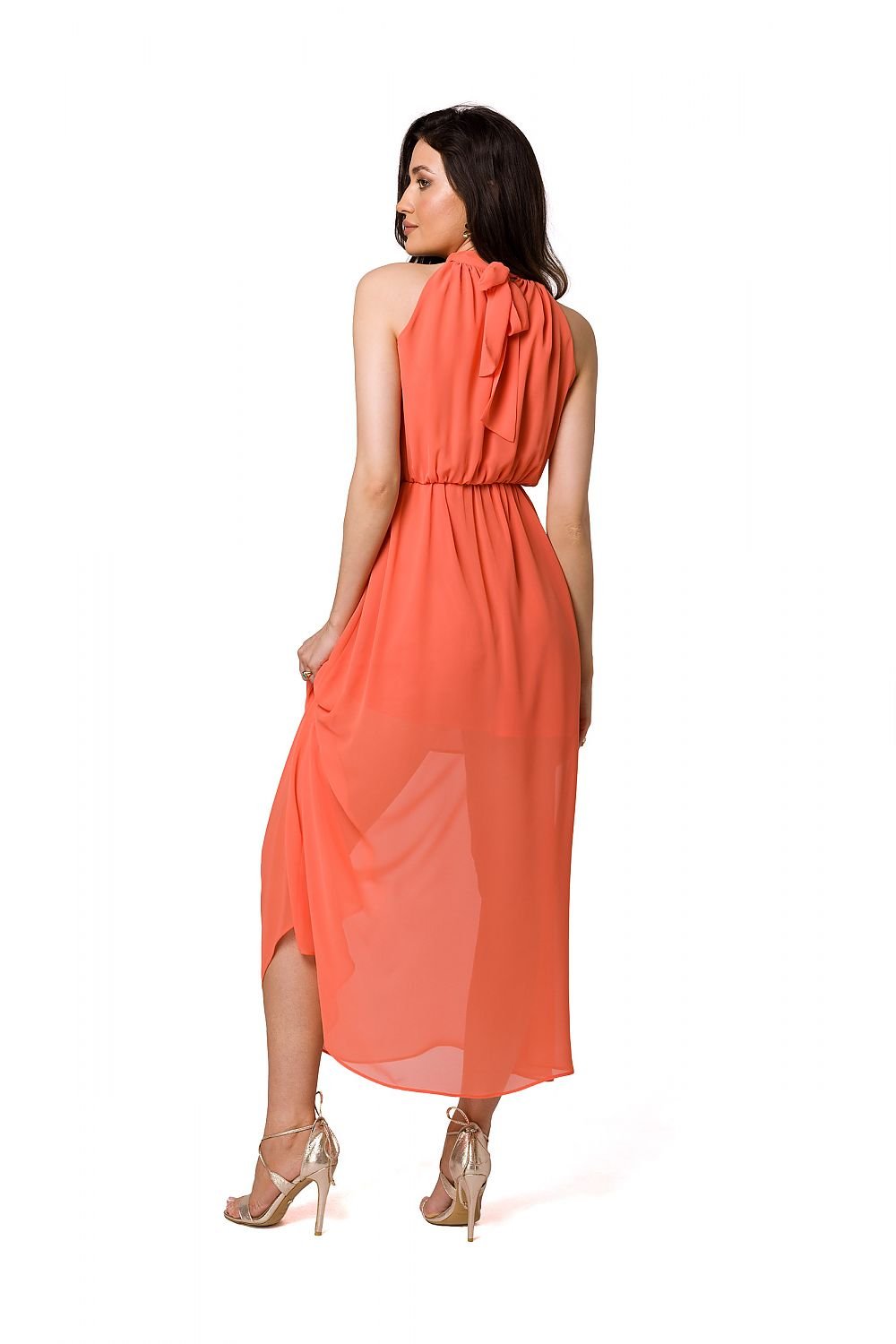 Romantic Halter Midi Dress