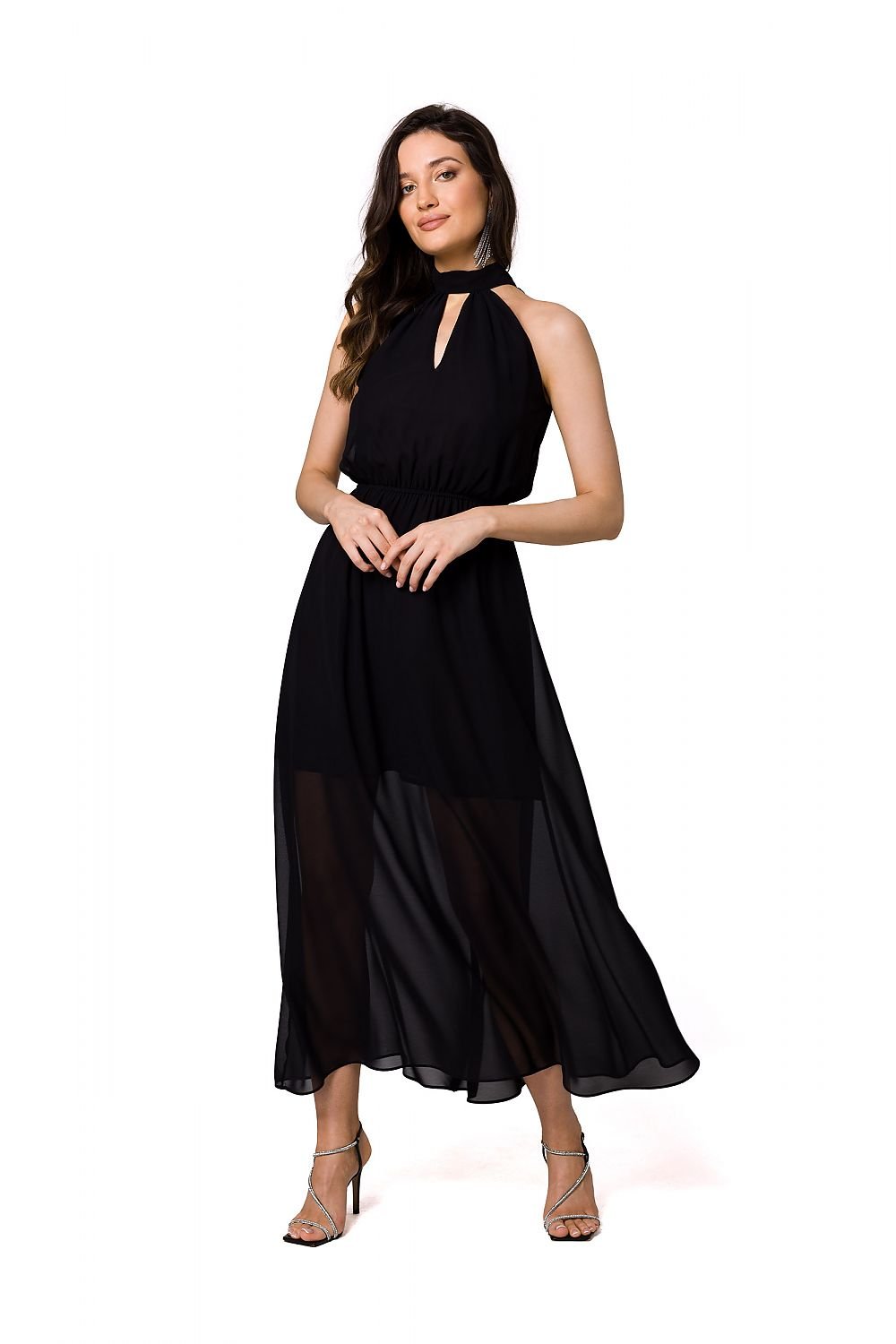 Romantic Halter Midi Dress