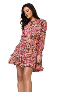 Floral Chiffon Mini Dress