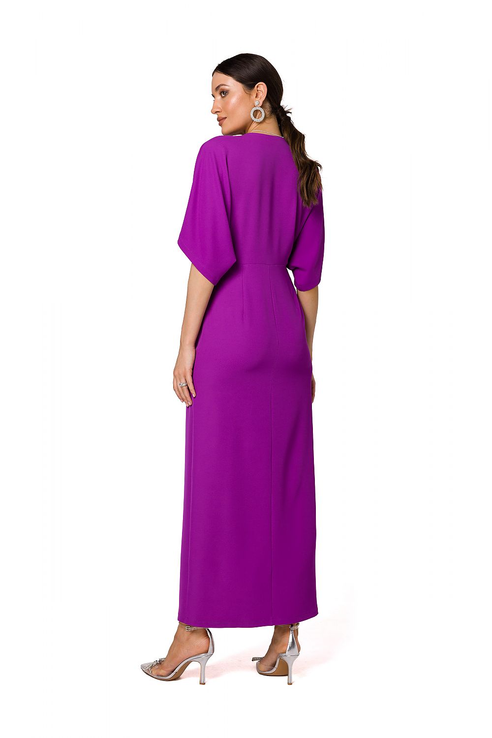 Spandex Blend Evening Dress with High Leg Slit - Michelle & Kenza Co.