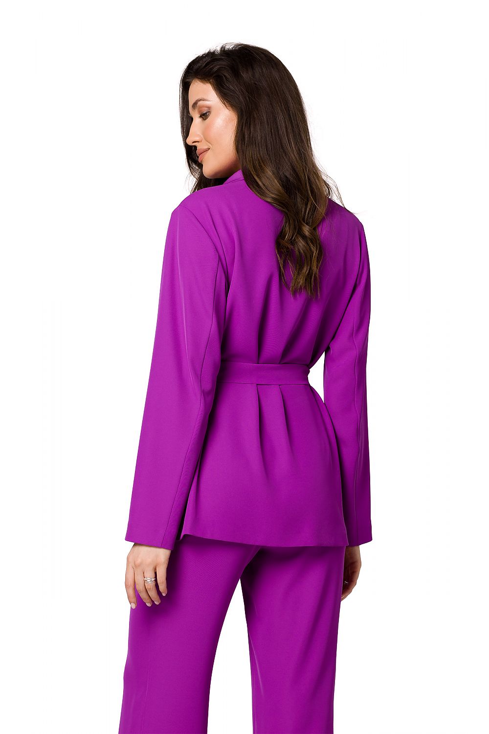 Flowing Fabric Jacket with Tied Belt - Michelle & Kenza Co.