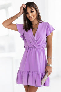 Elegant Ruffle Mini Dress