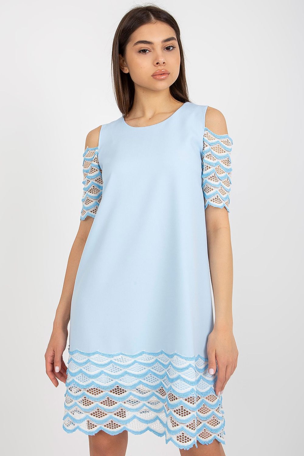 Chic Openwork Sleeve Cocktail Dress