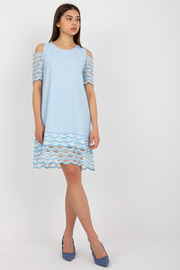 Chic Openwork Sleeve Cocktail Dress