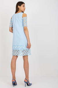 Chic Openwork Sleeve Cocktail Dress