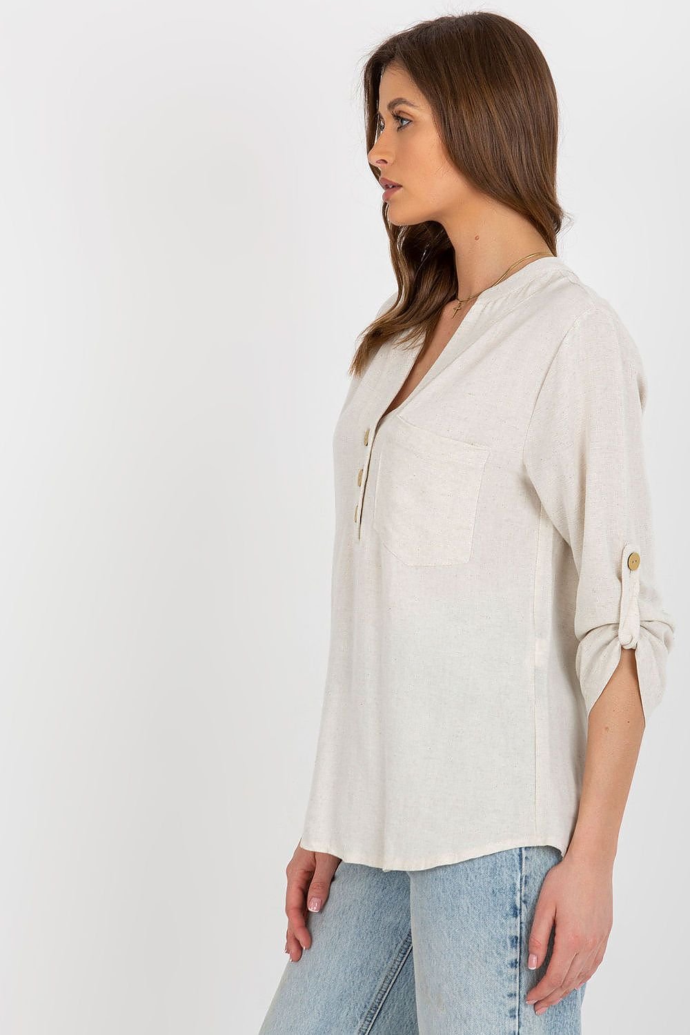 Chic Heart Neck Blouse