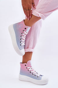 Comfortable Textile High-Top Sneakers