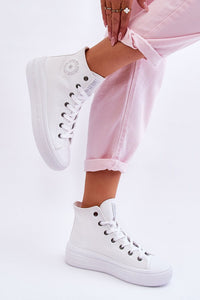 Comfortable Textile High-Top Sneakers