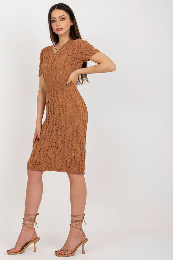 Heart Neckline Knitted Dress