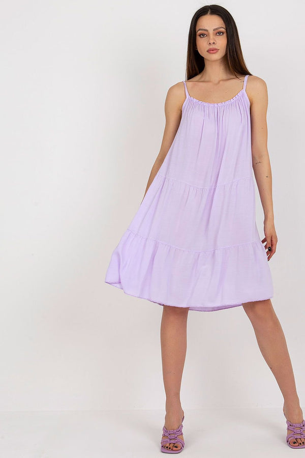 Flared Summer Dress with Thin Straps