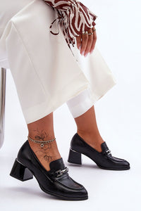 Comfortable Leather Heel Pumps