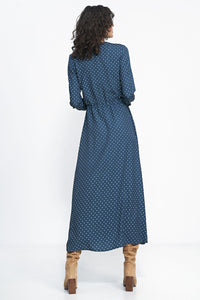 Feminine Polka Dot Maxi Dress