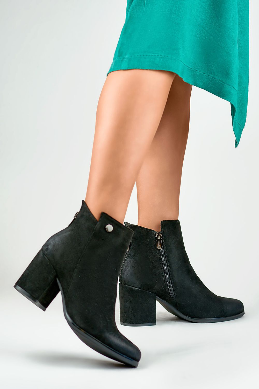 Fur-Lined Eco-Friendly Zip Heel Boots