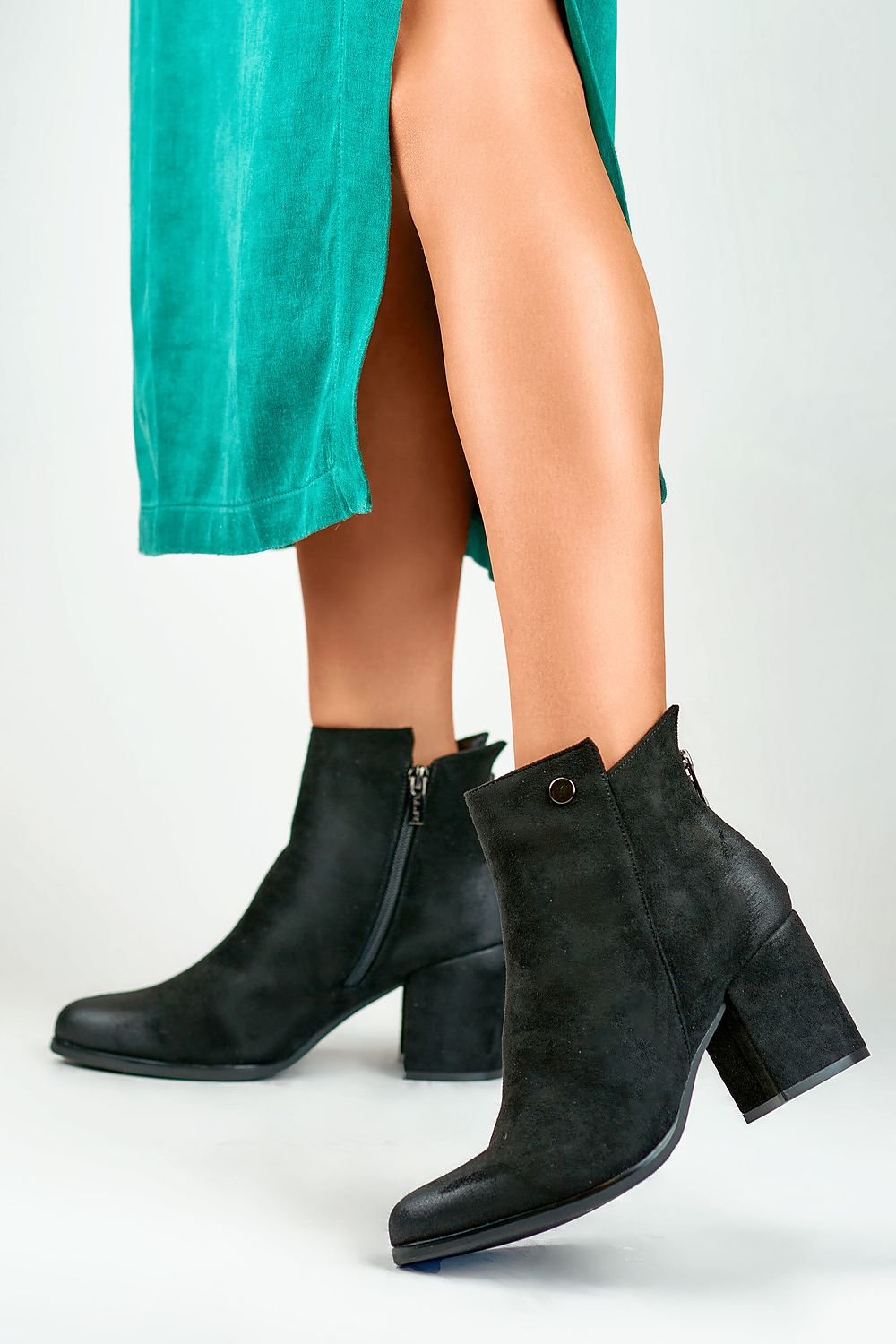 Fur-Lined Eco-Friendly Zip Heel Boots