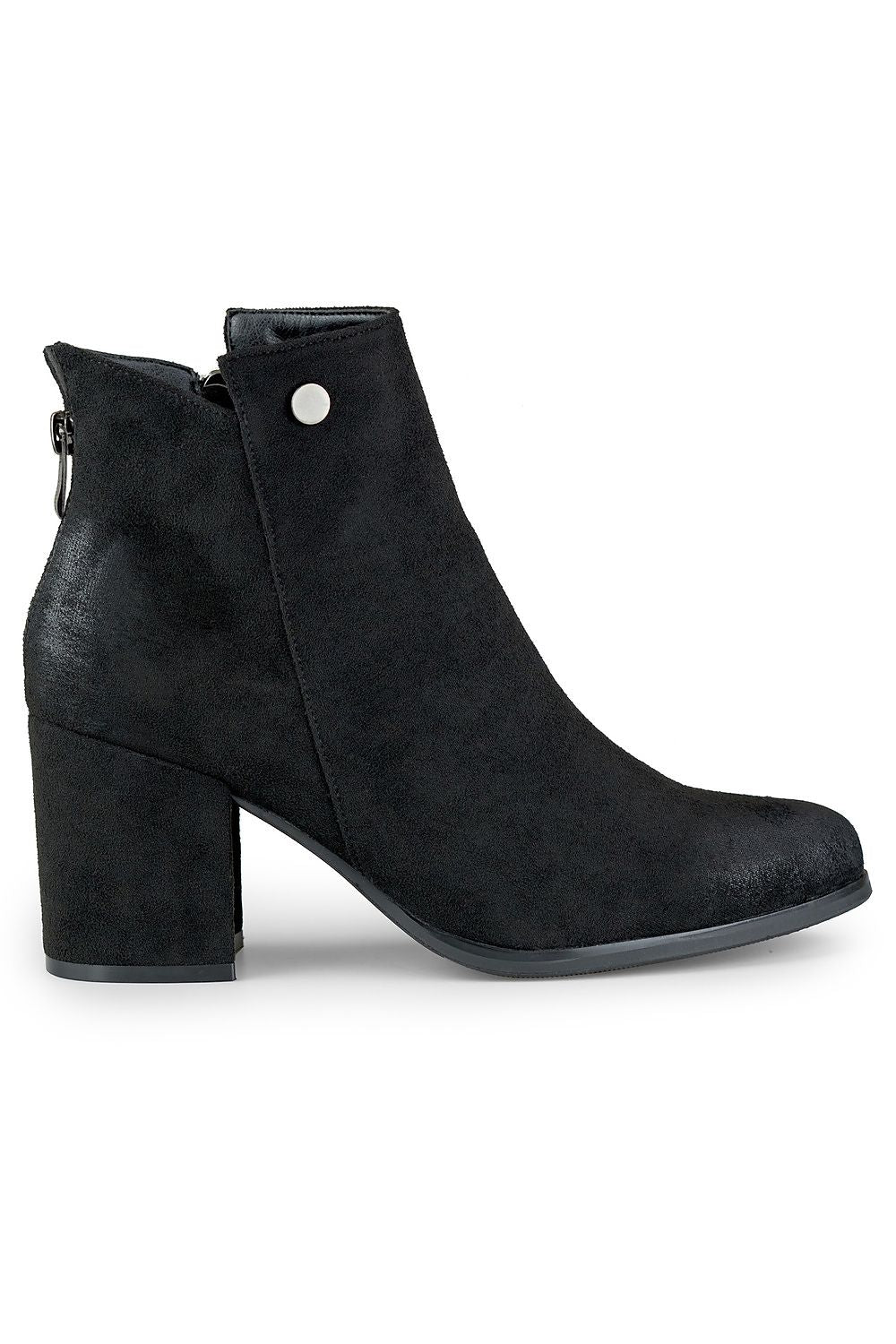 Fur-Lined Zip Heel Boots