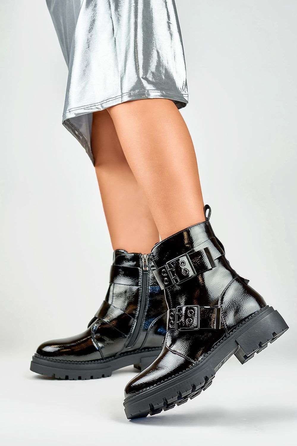 Alicia Fur-Lined Patent Leather Boots