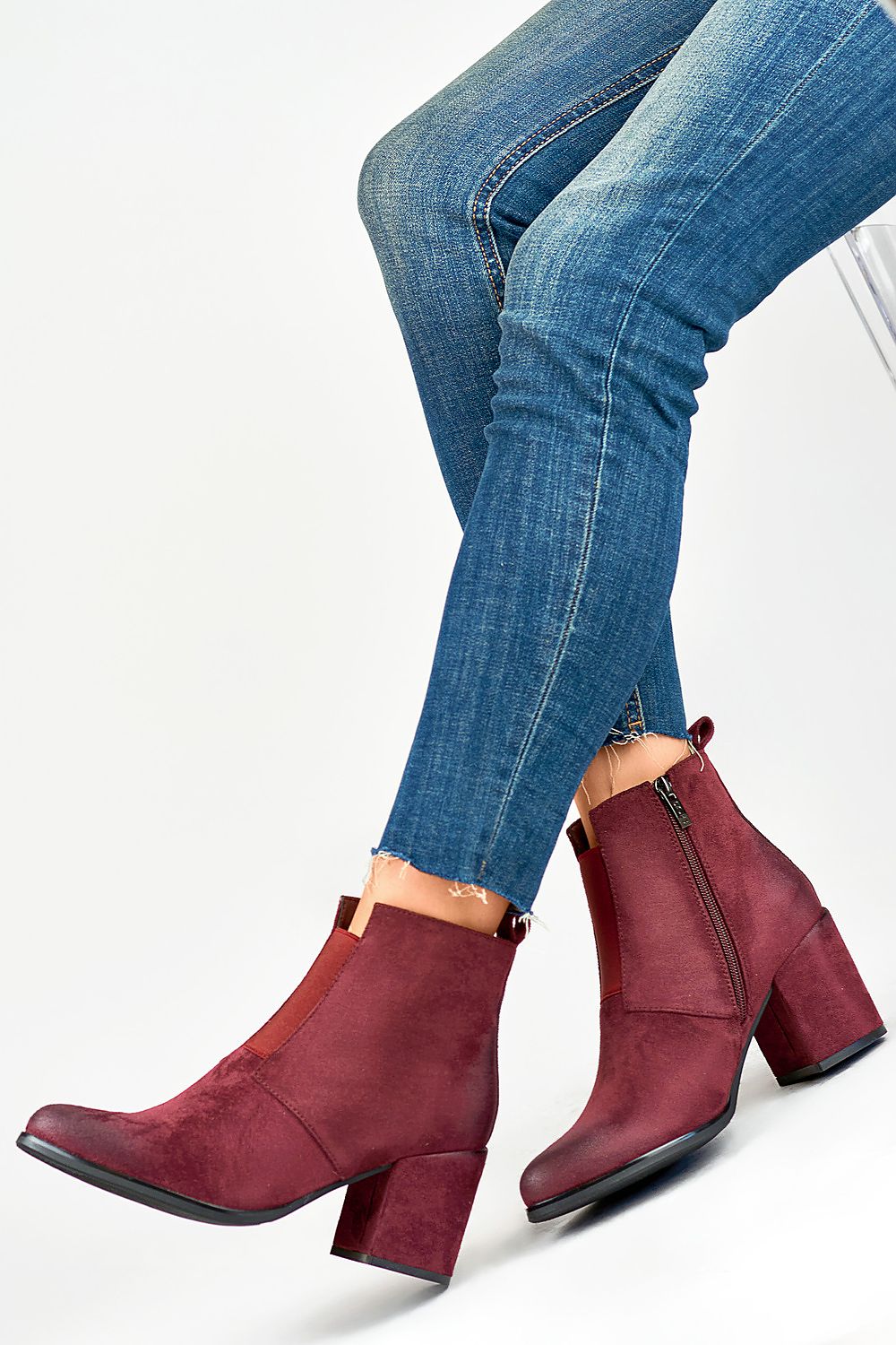 Elegant Eco-Suede Heel Boots