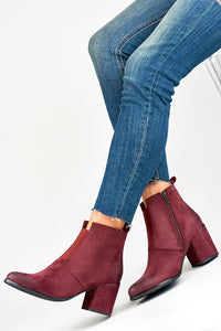 Elegant Eco-Suede Heel Boots