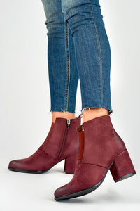 Elegant Eco-Suede Heel Boots