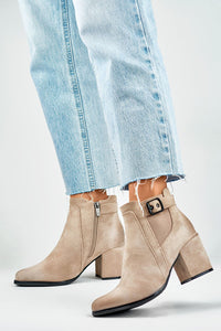 Suede Heel Boots