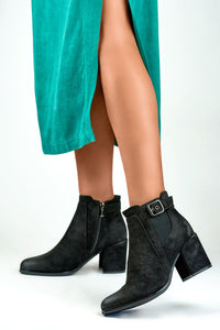 Suede Heel Boots