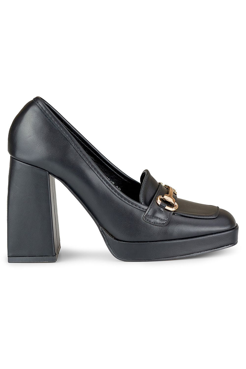 Eco Leather Block Heel Pumps