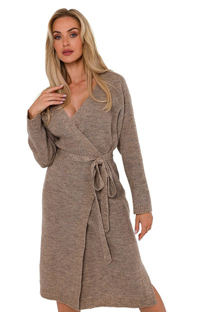 Chic Tie-Waist Sweater Dress