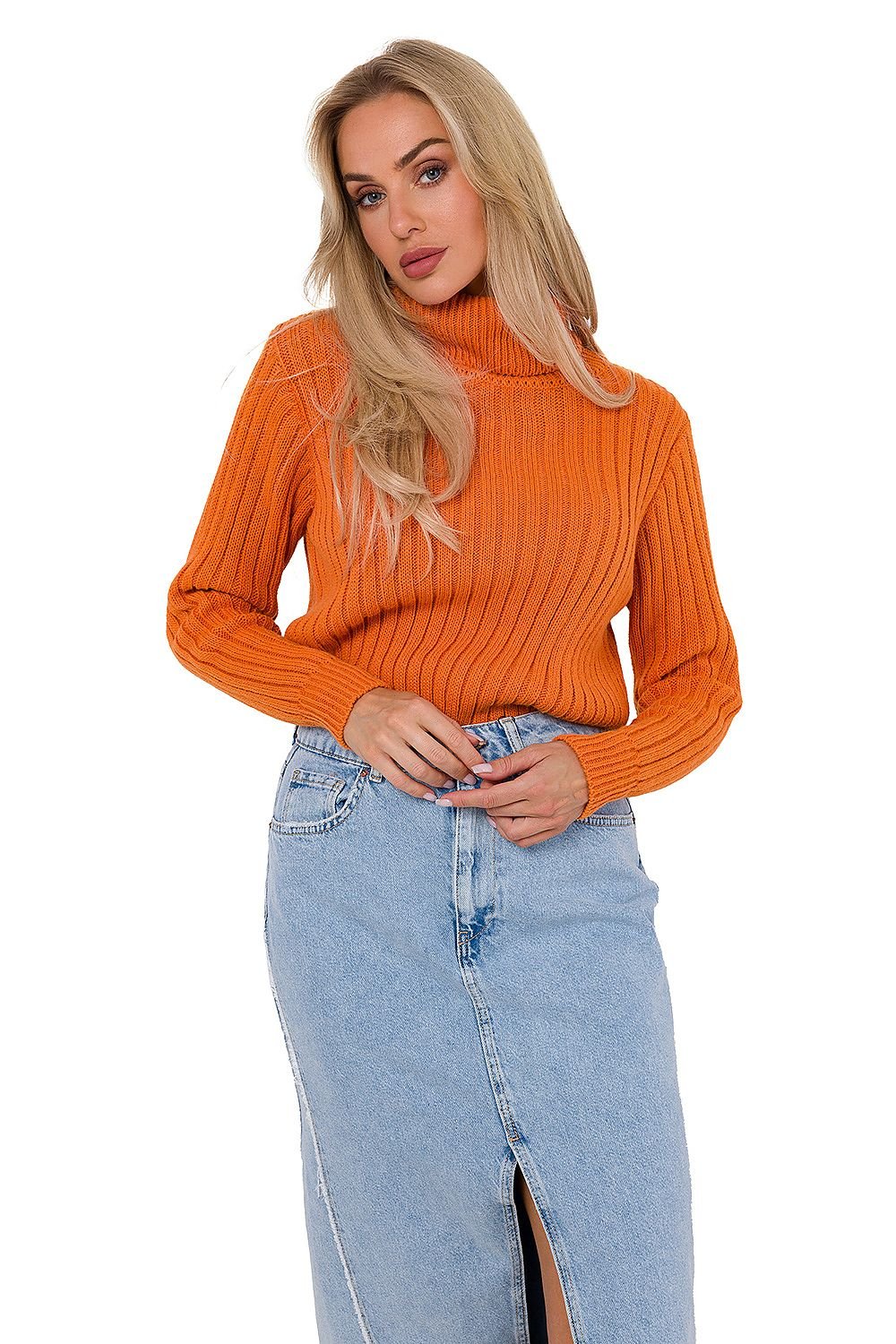 Ribbed Turtleneck Sweater