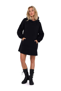 Cozy Hooded Knit Dress